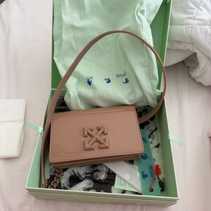 Off-White Jitney Patent Leather Shoulder Bag - AUTHENTIC